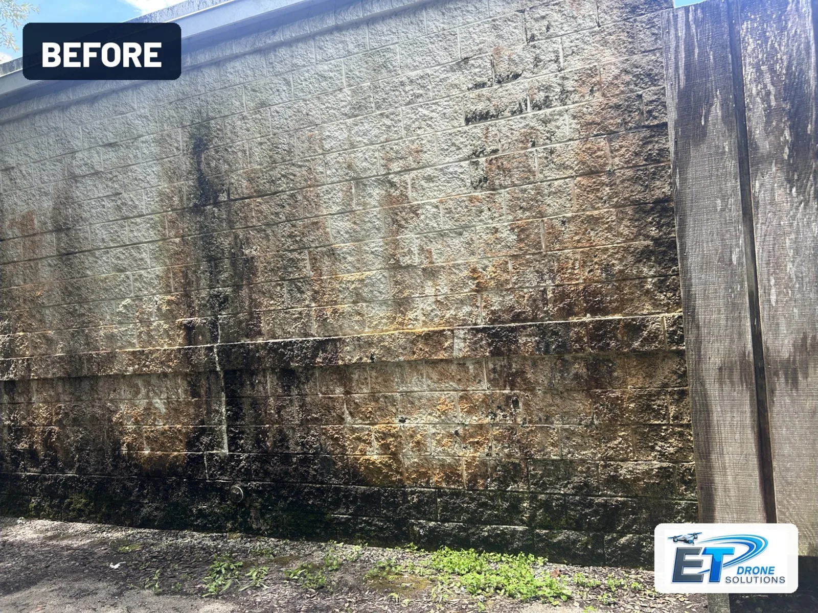 Before: concrete wall